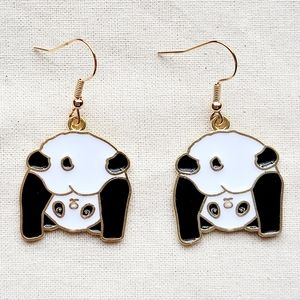 Panda Earrings | Fish Hook